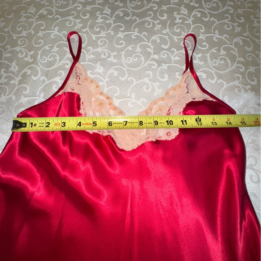 Gillian & O’Malley Red Silky Satin Lingerie Nightgown Size S - Picture 15 of 16